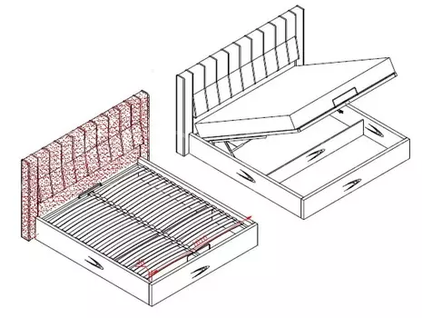 Кровать Vigo с подъемным механизмом 160х200