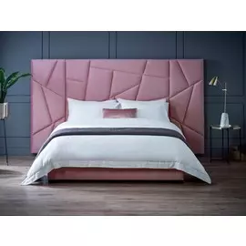 Кровать Vincent розового цвета 200х200 с подъемным механизмом