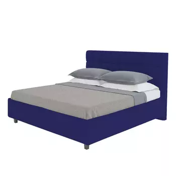 Кровать Wales велюр синий 140х200