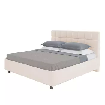 Кровать Wales велюр светло-бежевый 200х200