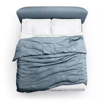 Кровать венди серо-голубого цвета 160х200