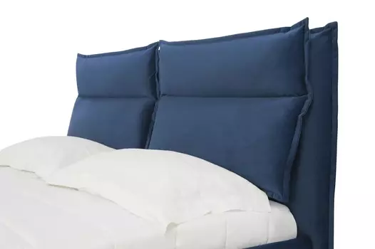 Кровать Wing синего цвета 200х200