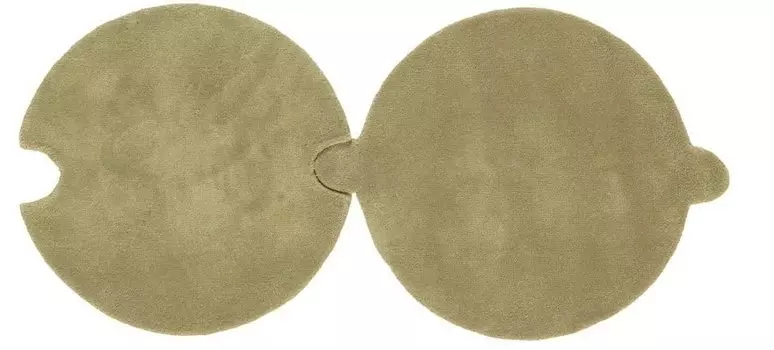 Круглый ковер Necklace бежевого цвета 100 см