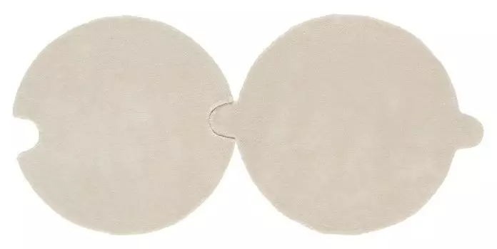 Круглый ковер Necklace светло-серого цвета 100 см