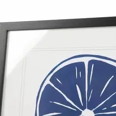 Квадратный постер Blue Lemon в раме