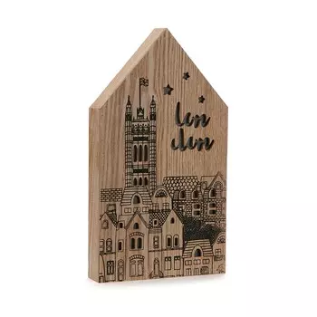 Лайтбокс London из дерева с подсветкой
