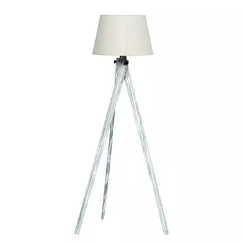 Лампа напольная с бежевым абажуром