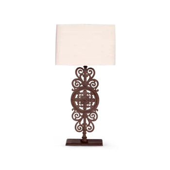 Лампа настольная la France с белым абажуром