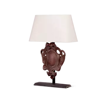 Лампа настольная la France с белым абажуром