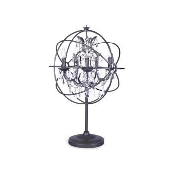 Лампа настольная Rococo Orb с хрустальными подвесками