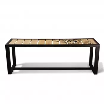 Лавка Airoak из стального каркаса и дубовых досок