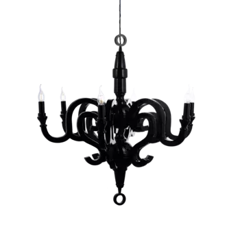 Люстра черная из полимера Paper