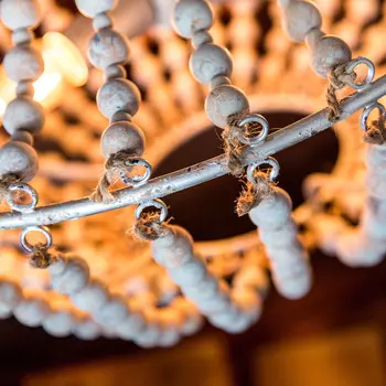 Люстра галатея из натурального дерева