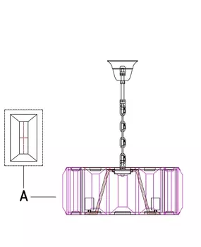 Люстра Harlow Round с плафоном из стекла