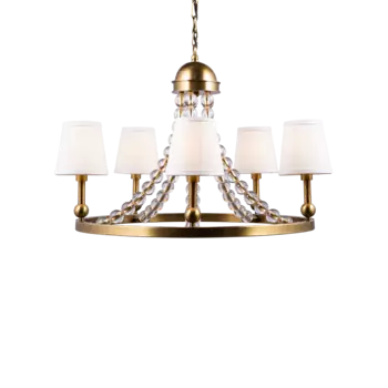 Люстра Hasselt с льняными абажурами