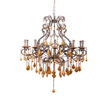 Люстра Hemera коричневого цвета