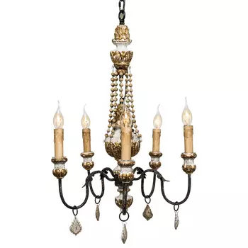 Люстра люцерн из натурального дерева