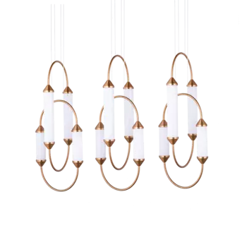 Люстра Mycosis с белыми плафонами