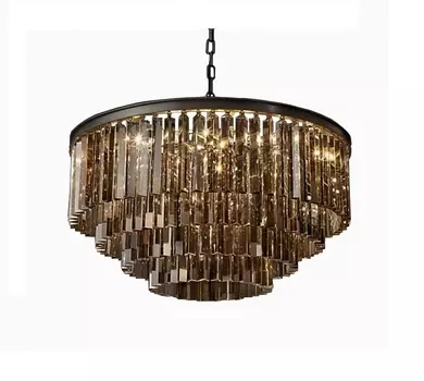 Люстра Odeon 4 Rings Smoke дымчатого цвета