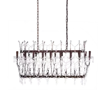 Люстра Roccoco с прозрачными подвесками