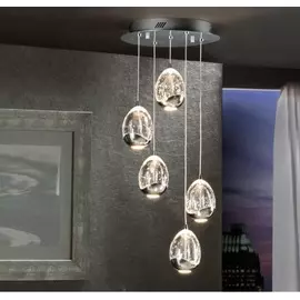 Люстра Rocio из массивного стекла