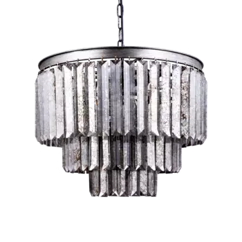 Люстра со стеклянными подвесками