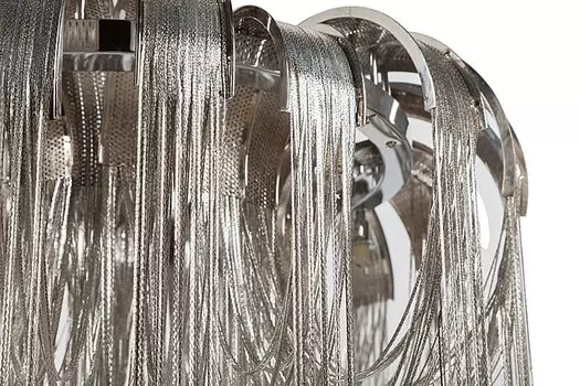 Люстра Terzani Volver из никелированных цепей с светодиодными лентами