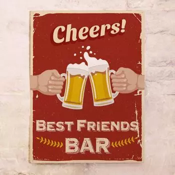 Металлический плакат Cheers