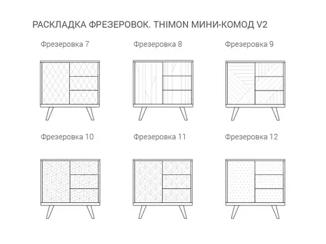 Мини-комод Thimon v2 желтого цвета