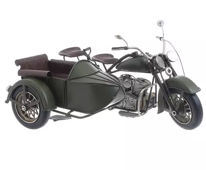 Модель мотоцикл зеленого цвета