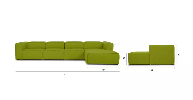 Модульный диван метрополис Xxl Green