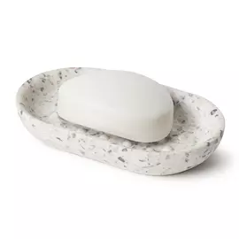 Мыльница Junip Terrazzo белого цвета