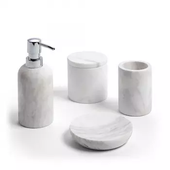 Мыльница Macadam из белого мрамора