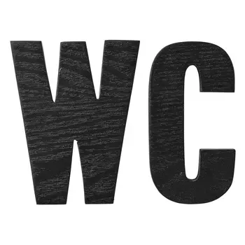 Набор букв wc Black черного цвета