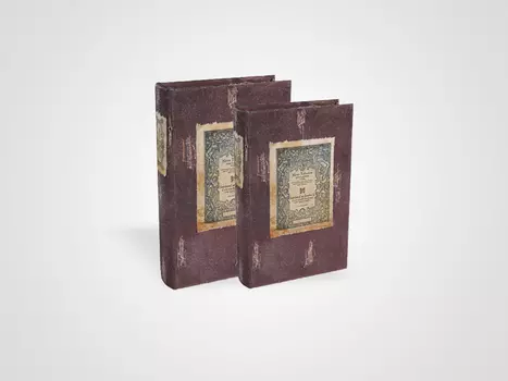 Набор из 2 шкатулок в виде старинных книг