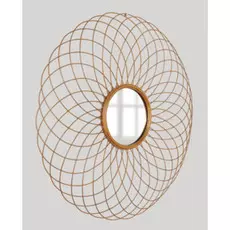 Настенное зеркало аарон в металлической раме