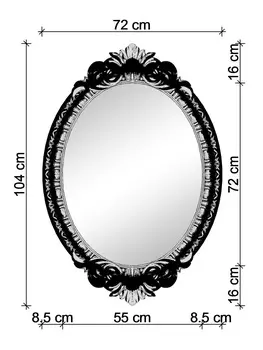 Настенное зеркало эджил венге золото поталь