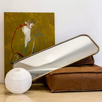 Настенное зеркало элуиз серебряного цвета