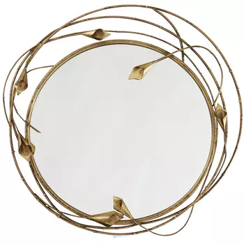 Настенное зеркало эвита в металлической раме