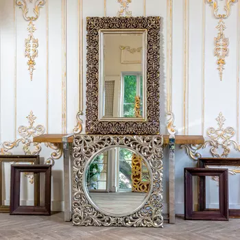 Настенное зеркало багдад в раме цвета состаренной бронзы