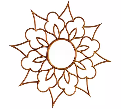 Настенное зеркало Brio в раме золотого цвета