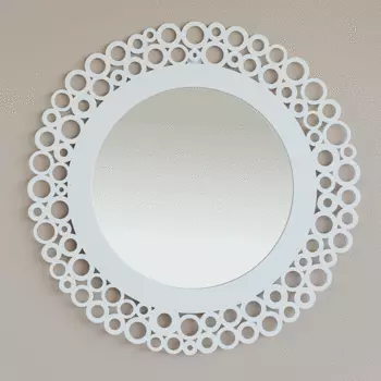 Настенное зеркало Como белого цвета