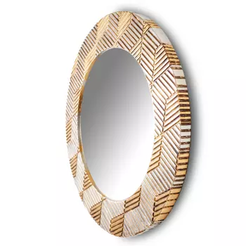 Настенное зеркало Fashion Adeptness Gold-Silver