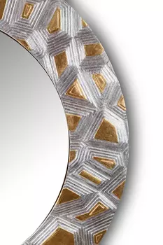 Настенное зеркало Fashion Groove Gold-Silver