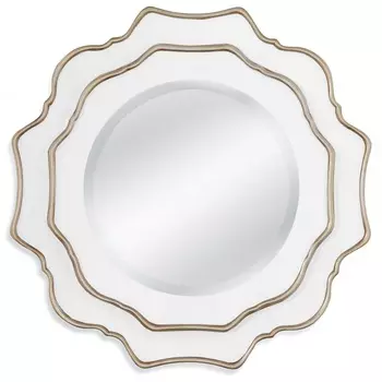 Настенное зеркало Gardenia в раме серебряного цвета