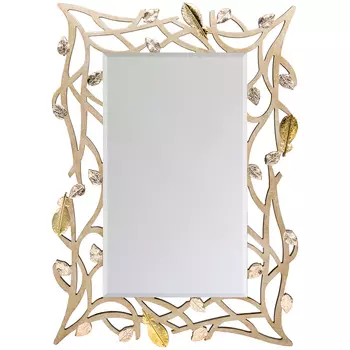 Настенное зеркало хеджес золотистого цвета