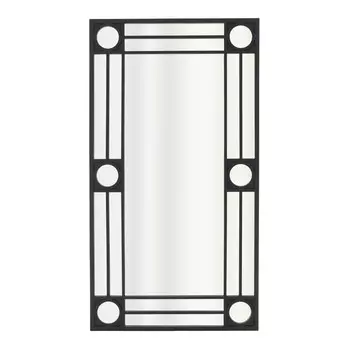 Настенное зеркало из пластика черного цвета