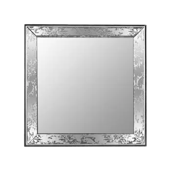 Настенное зеркало Janice в раме серебристого цвета