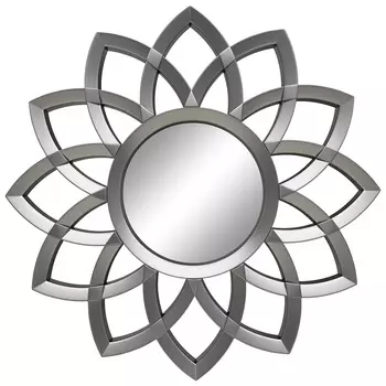 Настенное зеркало кристер серебро металлик (s)