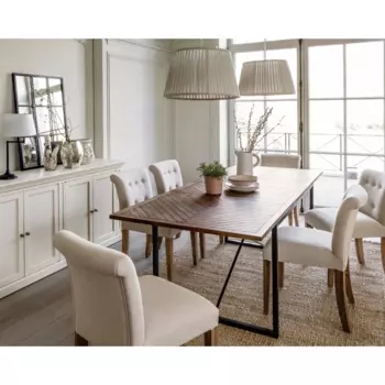 Настенное зеркало Lenaig в металлической раме черного цвета